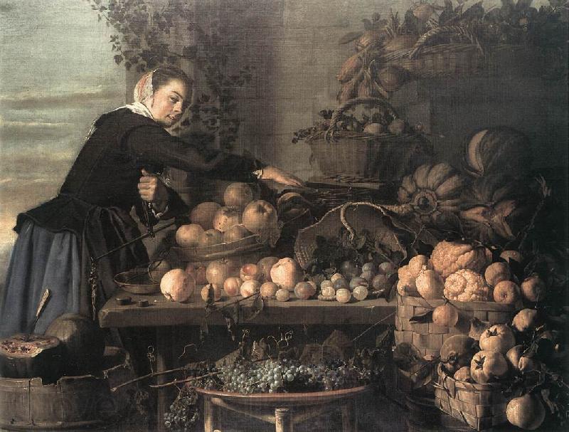 HEUSSEN, Claes van Fruit and Vegetable Seller Norge oil painting art